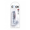 King Cock 5 Inch Cock with Balls Transparant
